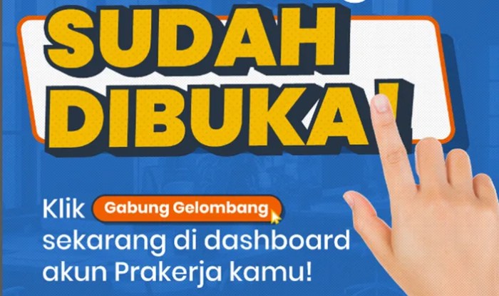 Jadwal pendaftaran prakerja gelombang 71 dibuka akhir bulan juli